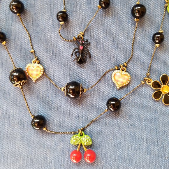 🕷️🍒Betsey Johnson Vintage 3-Chain Necklace - EPC🍒🕷️ - Picture 4 of 15
